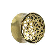 Flared tunnel gold-plated flower of life