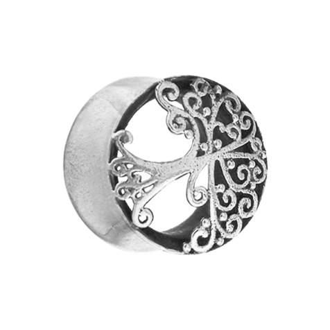 Flared tunnel silver tree of life