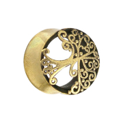 Flared tunnel gold-plated tree of life