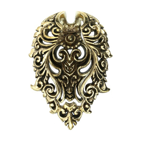 Ear weight keyhole gold-plated stem shield