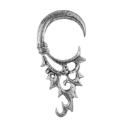 Ear weight hook silver drop flame