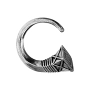 Peso per orecchio a spirale in argento Corno di Maya