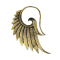 Ear weight spiral gold-plated angel wings
