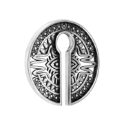 Orecchio peso buco della serratura in argento occhio Maya