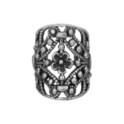 Ear Cuff silber Schild Blume im Vorhang