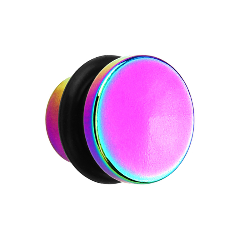 Flat head plug colored with titanium layer