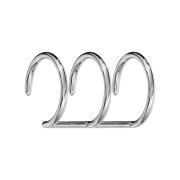 Bracciale falso in argento con 3 anelli