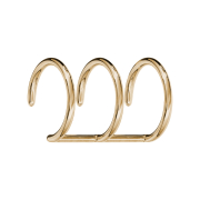 Bracciale falso allorecchio in oro rosa con 3 anelli con...