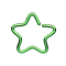 Micro piercing ring star green with titanium layer