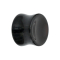 Flared plug concave black made of glass