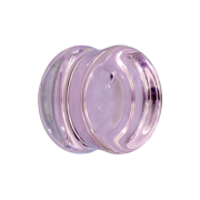 Flared Plug concave rose en verre
