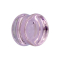 Flared plug concave pink made of glass