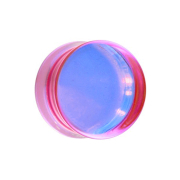 Flared Plug miroir violet en verre