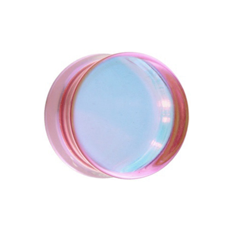 Flared Plug Spiegel pink aus Glas