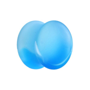 Flared Plug matt blau aus Glas