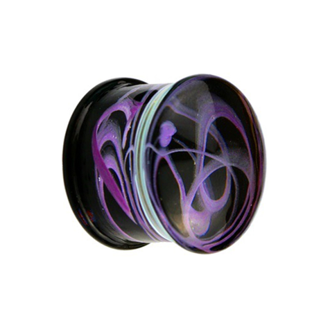 Flared Plug fumée violet en verre