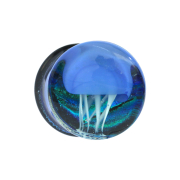 Flared Plug transparent Qualle aus Glas