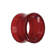 Flared tunnel red made of glass