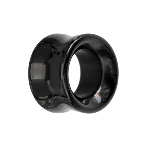 Flared Tunnel schwarz aus Glas