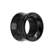 Flared Tunnel schwarz aus Glas