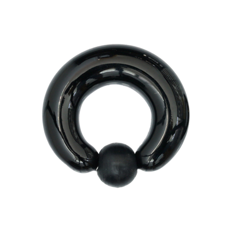 Black glass ball closure ring