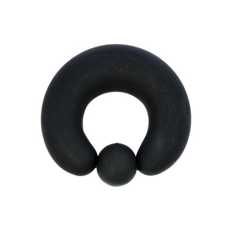 Ball Closure Ring schwarz matt aus Glas
