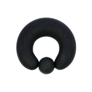 Ball Closure Ring schwarz matt aus Glas