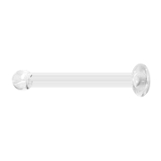 Perno nasale dritto trasparente con piastra