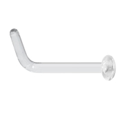 Nose stud angled transparent with plate