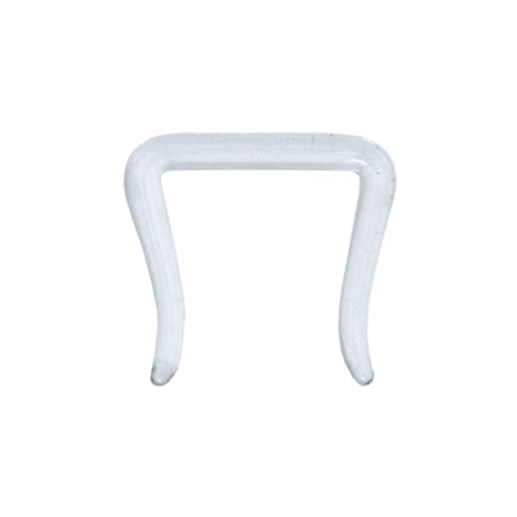 Septum Ring U abgewinkelt transparent aus Glas