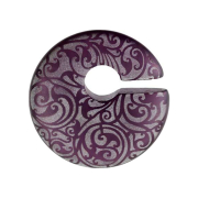 Fiore mandala viola in vetro, peso allorecchio