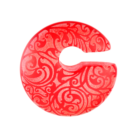 Fiore mandala rosso in vetro del peso di una spiga