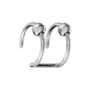 Bracciale falso allorecchio in argento con 2 anelli e...