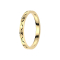 Gold-plated ring with criss-cross grooves