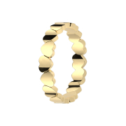 Ring vergoldet verbundene Herzen