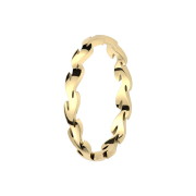 Anneau doré feuille déternité