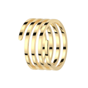 Ring gold-plated spiral