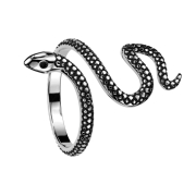 Bague argent serpent