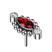 Sans filetage, deux cristaux argentés, dix boules,...