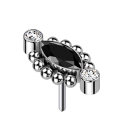 Sans filetage, deux cristaux argentés, dix boules,...