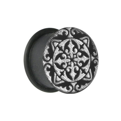 Flesh Plug schwarz Mandala