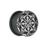 Flesh plug black mandala