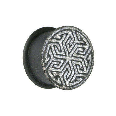 Flesh Plug schwarz Labyrinth