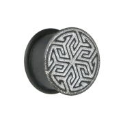 Flesh Plug schwarz Labyrinth