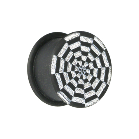 Flesh Plug noir toile daraignée