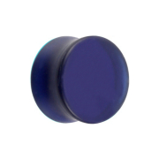 Flared Plug bleu foncé mat en verre