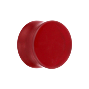 Flared Plug matt rot aus Glas