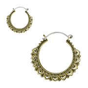 Ohrring vergoldet filigrane Herzen