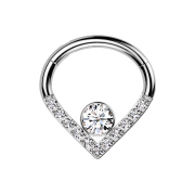 Micro bague segmentée pliable Angle argent...