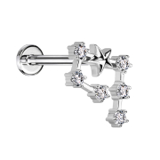 Micro Labret filet intérieur argent signe...
